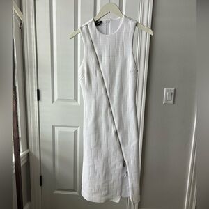 bebe White Textured Mini Dress